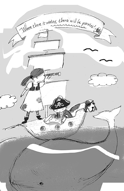 The altered sketch with values added.