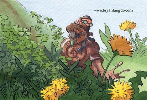 Snail Rider postcard.