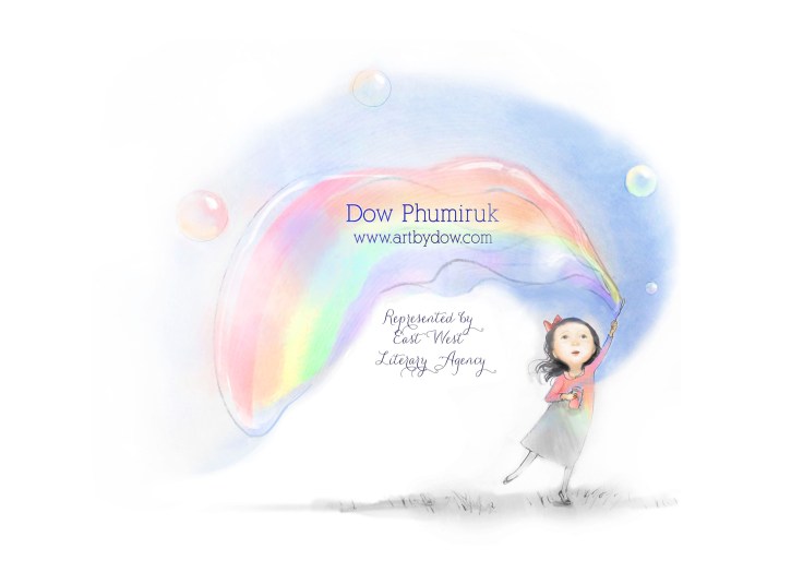 2018 postcard front rainbow bubbles